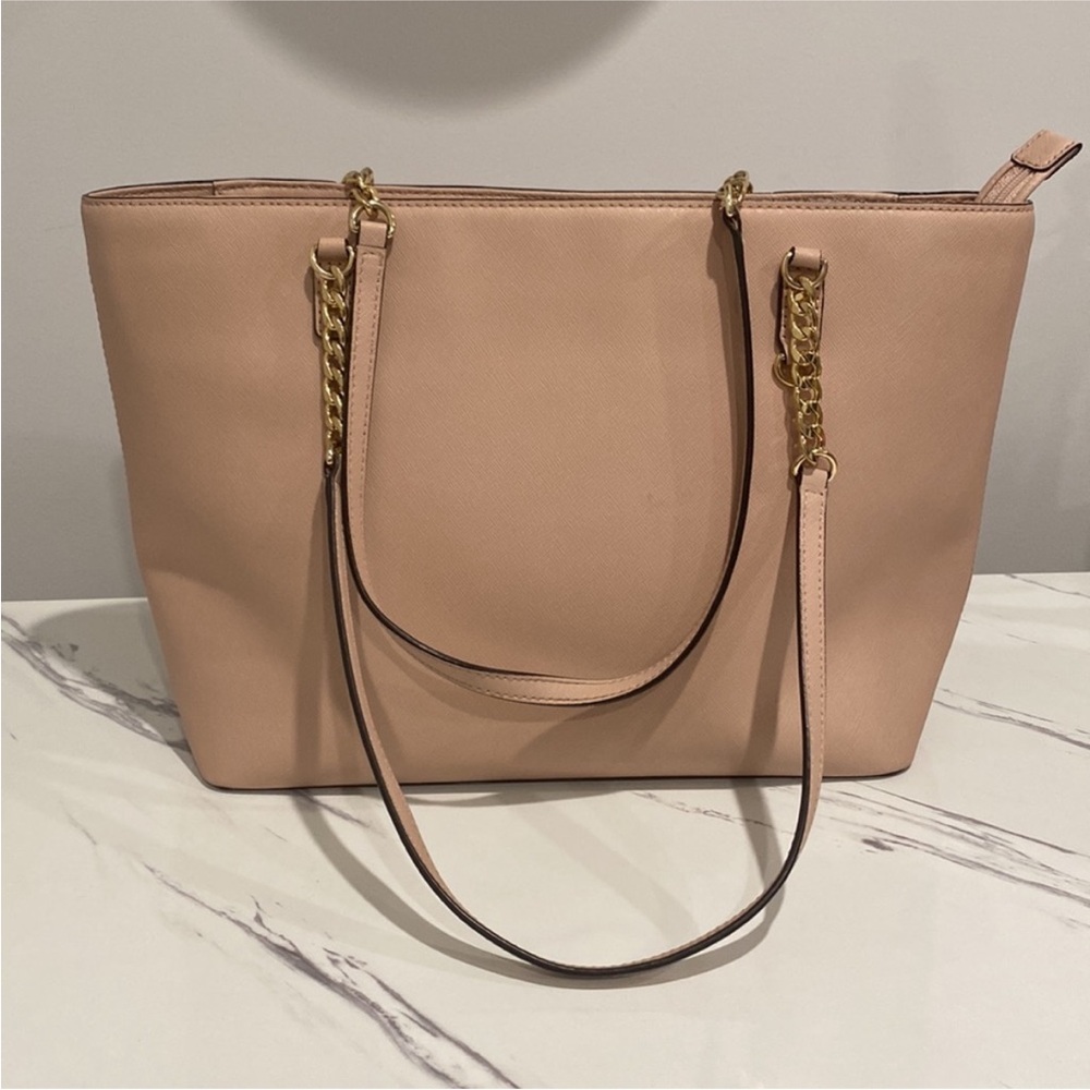 Michael Kors Pink and Gold Tote Bag Spacious and Minimalist - Picture 3 of 6
